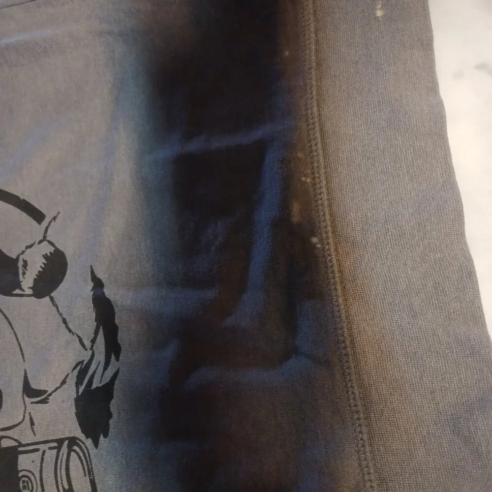 Instant Message Women's Retro-Look Pull-on Short Sleeve Top "Mrs. Claws" M Gray - Picture 5 of 6